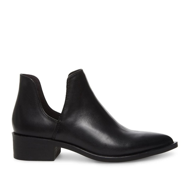 Steven Madden Joella Black Leather Bootie - Picture 2 of 13